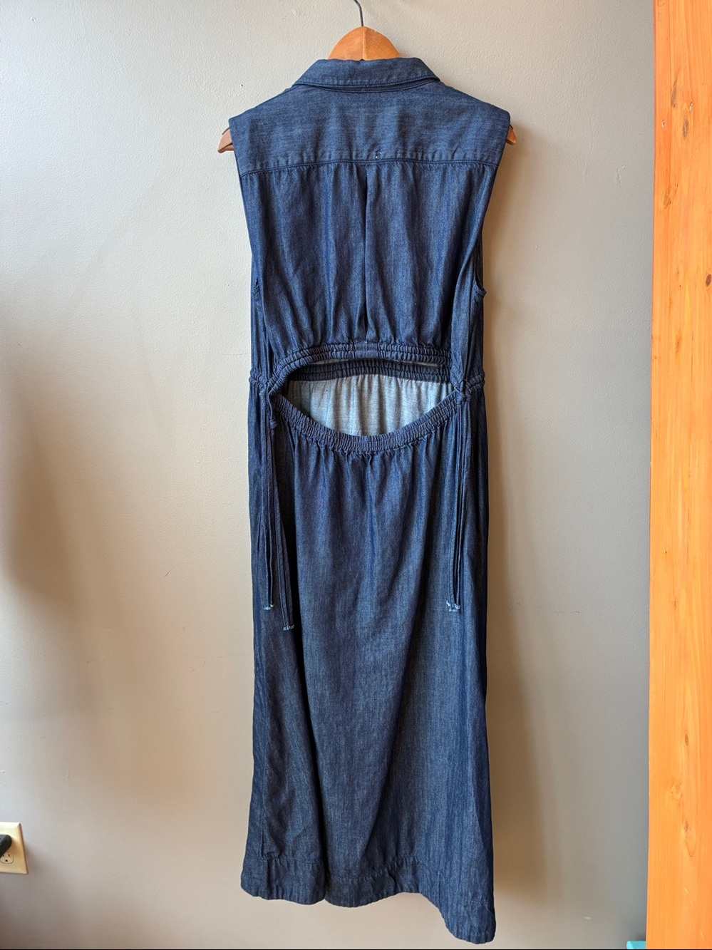 rag & bone Soraya Sleeveless Denim Midi-Dress , Large - Picture 5 of 6